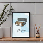 Oh F**k Funny Bathroom Print
