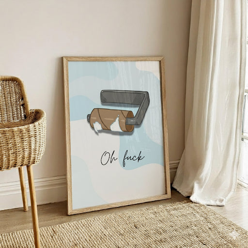 Oh F**k Funny Bathroom Print