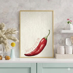 Hot & Spicy Chilli Kitchen Print