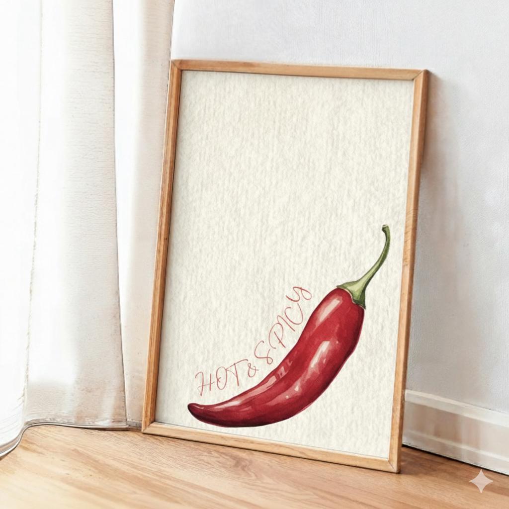 Hot & Spicy Chilli Kitchen Print