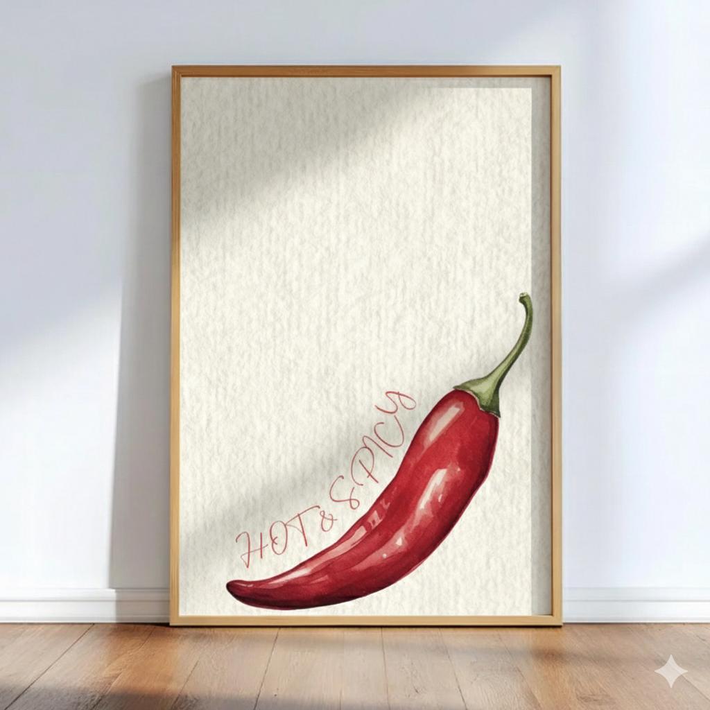 Hot & Spicy Chilli Kitchen Print