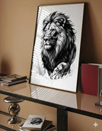 Lion Monochrome Print