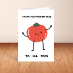 Funny Tomato Thank You Card | Cute Pun Thank You Card