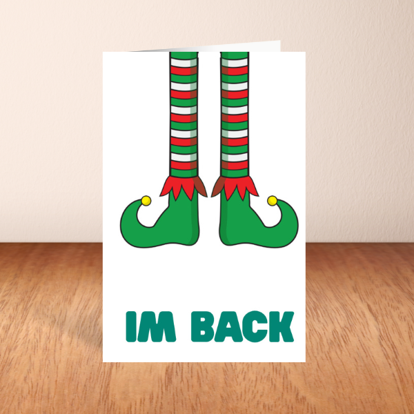Elf Return "I’m Back" Card – Fun Elf on the Shelf Arrival