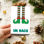 Elf Return "I’m Back" Card – Fun Elf on the Shelf Arrival