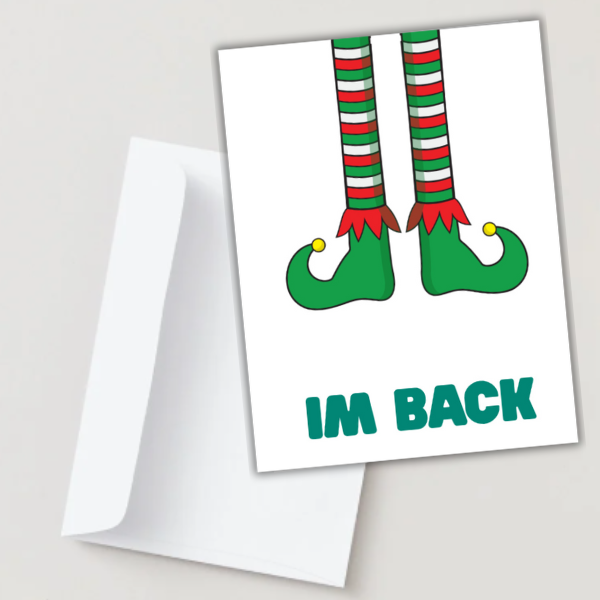 Elf Return "I’m Back" Card – Fun Elf on the Shelf Arrival