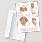 Cute Dog Christmas Card – Festive Dachshund Design for Dog Lovers