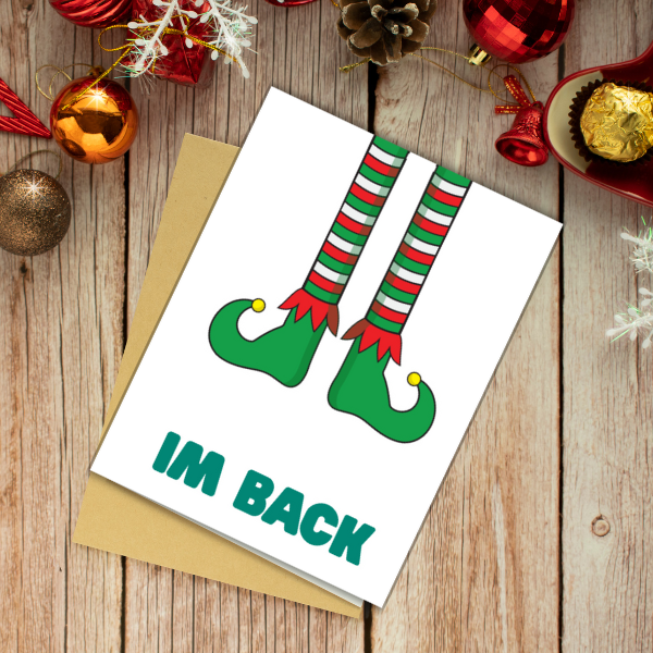 Elf Return "I’m Back" Card – Fun Elf on the Shelf Arrival