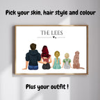 Personalised Family Custom Portrait Print