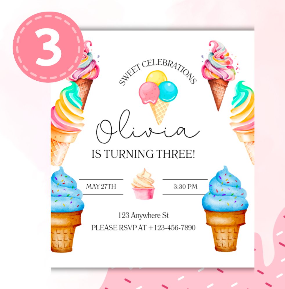 Summer Party Personalised Invitations