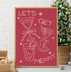 Let’s Get Merry Christmas Print