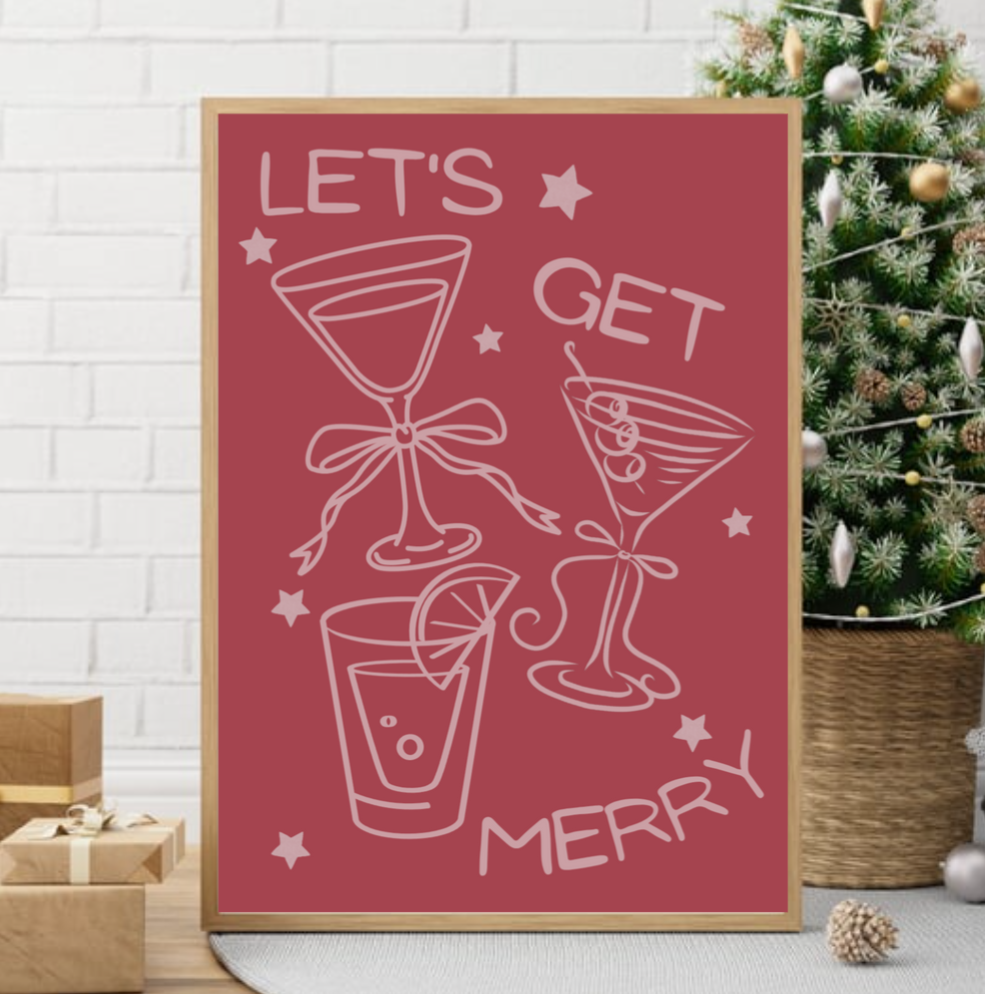 Let’s Get Merry Christmas Print