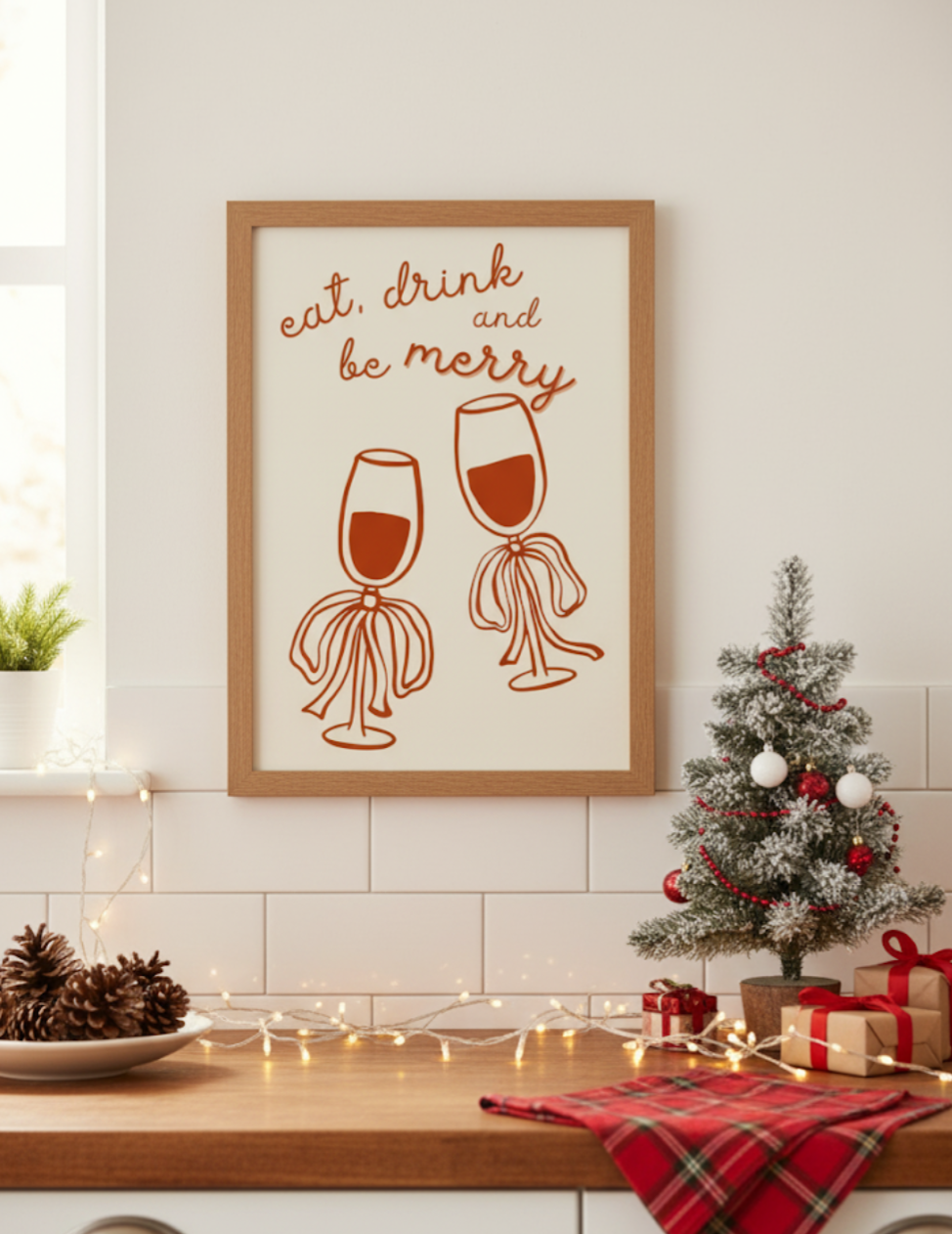 Eat, Drink and Be Merry Christmas Print