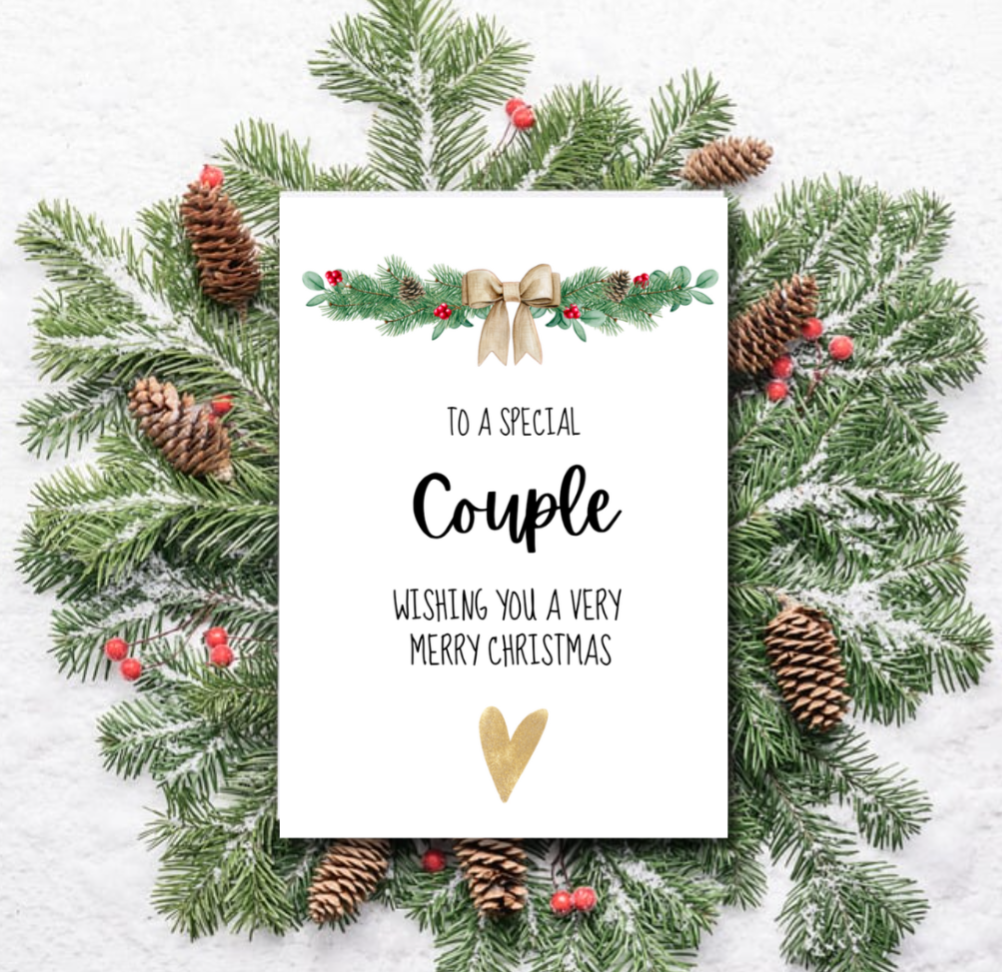 To a Special Couple Christmas Card – Elegant Festive Design