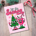 Tis the Season Christmas Card – Cute Festive Tree & Hot Chocolate Design