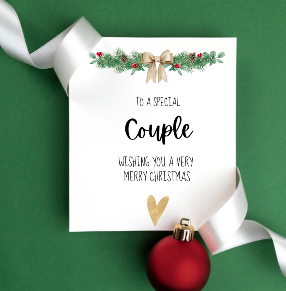 To a Special Couple Christmas Card – Elegant Festive Design