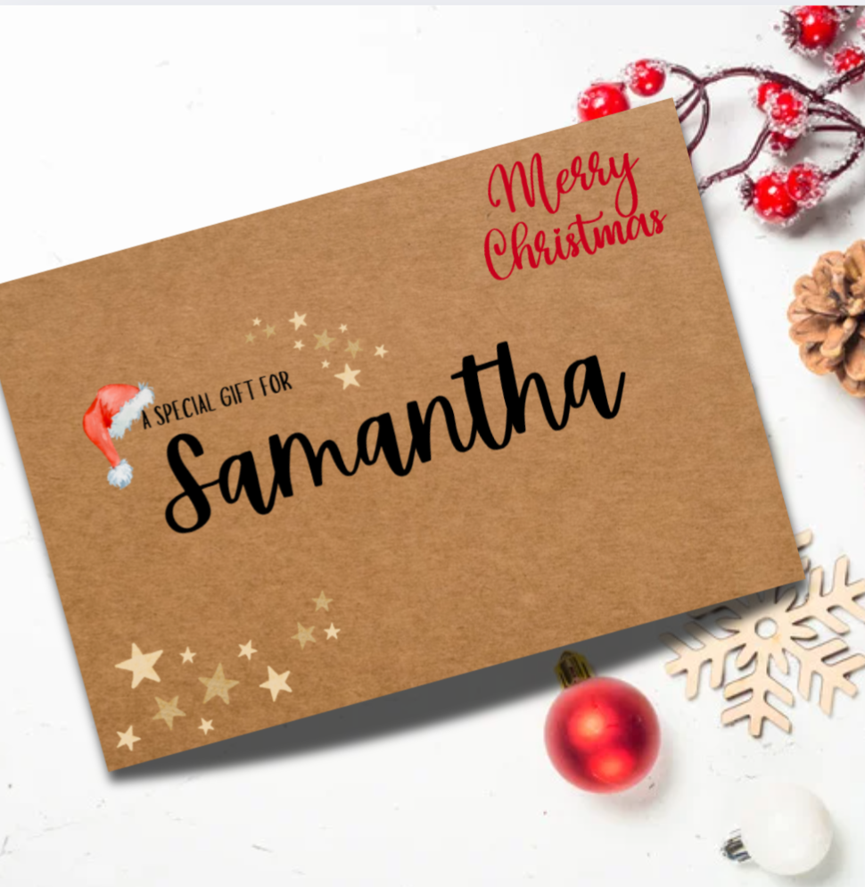 Personalised Christmas Cash Envelope – Festive Gift Envelope