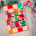 Holly Jolly Vibes Christmas Card – Retro Festive Design