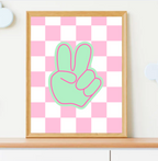 Good Vibes Wall Art Set of 3 | Retro Peace & Smiley Prints
