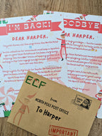 Personalised Elf Letters – I’m Back & Goodbye Set with A5 Envelopes