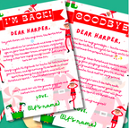 Personalised Elf Letters – I’m Back & Goodbye Set with A5 Envelopes