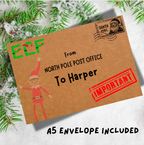 Personalised Elf Letters – I’m Back & Goodbye Set with A5 Envelopes