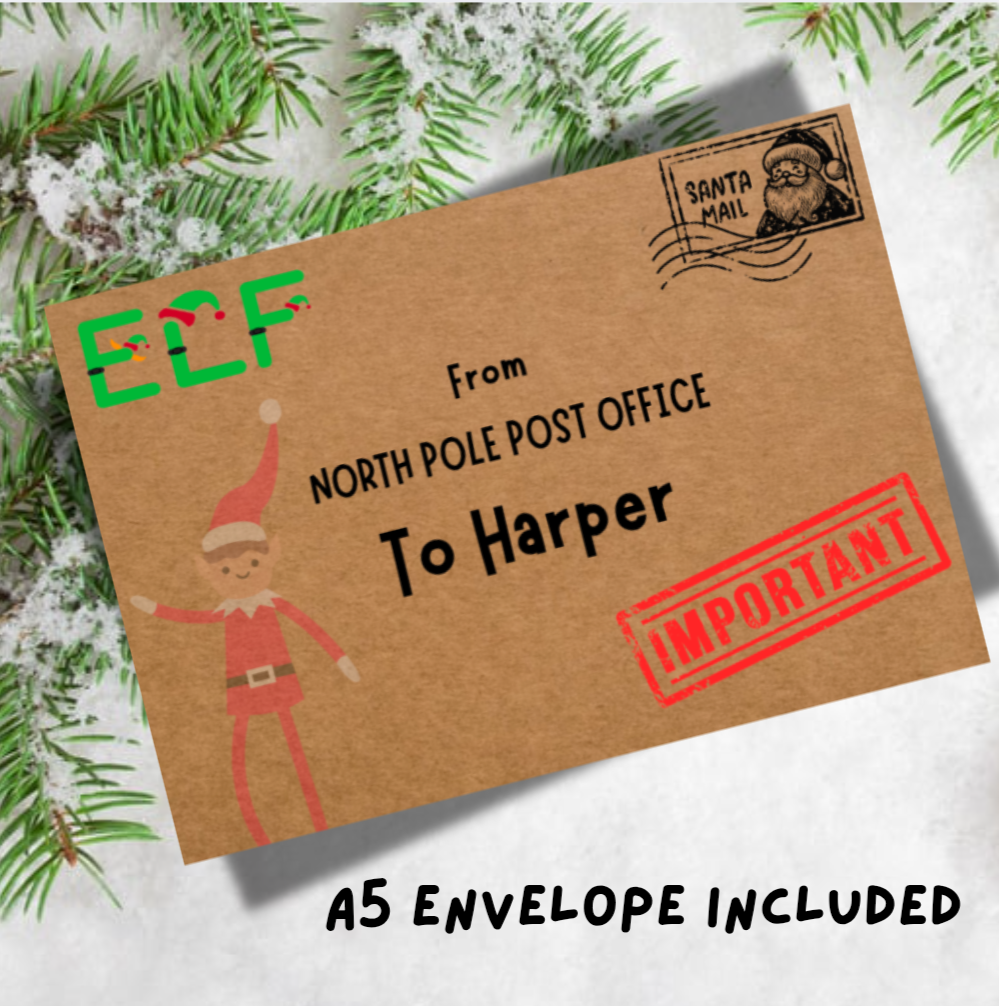 Personalised Elf Letters – I’m Back & Goodbye Set with A5 Envelopes