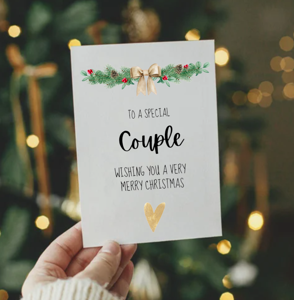 To a Special Couple Christmas Card – Elegant Festive Design
