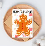 Merry Christmas Gingerbread Man Card – Cute Festive Holiday Design