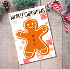 Merry Christmas Gingerbread Man Card – Cute Festive Holiday Design