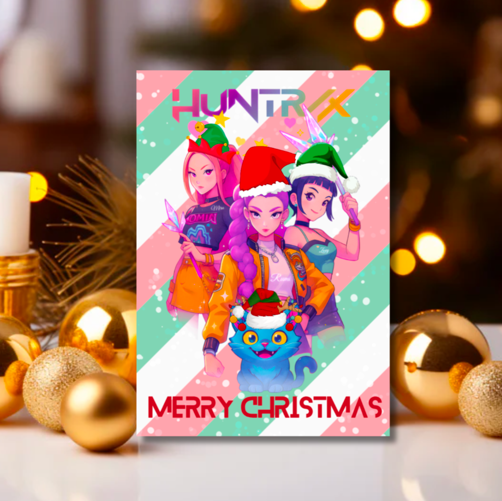 K-Pop Demon Hunters Huntrix Christmas Card A5