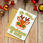 Funny Oh Deer Reindeer Christmas Card – Quirky Holiday Greeting