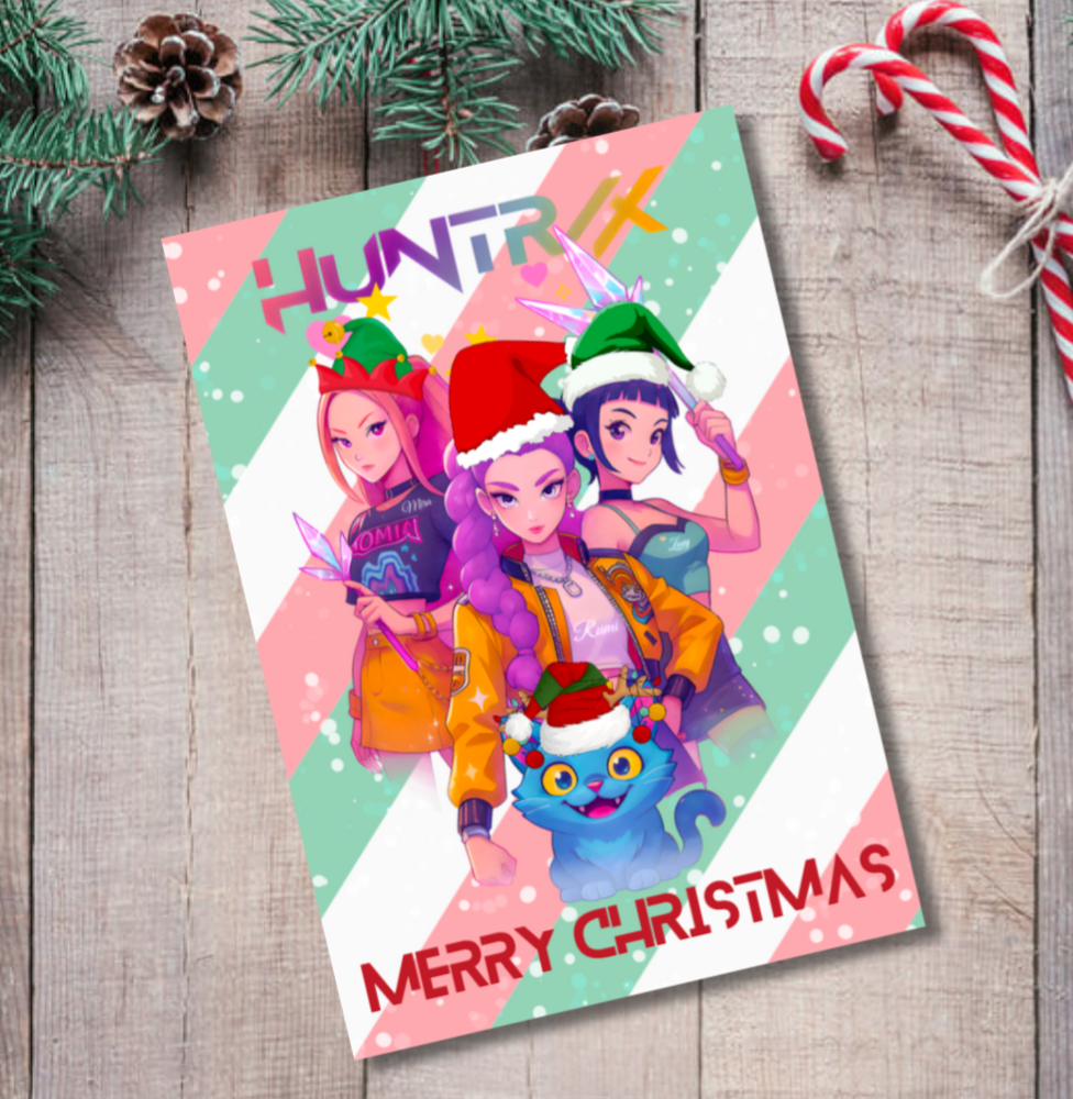 K-Pop Demon Hunters Huntrix Christmas Card A5