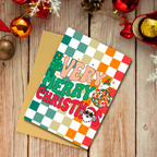 Very Merry Christmas Card – Retro Disco Festive Greeting
Card