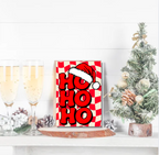 Retro Ho Ho Ho Christmas Card – Bold Festive Greeting with Santa Hat