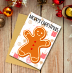 Merry Christmas Gingerbread Man Card – Cute Festive Holiday Design