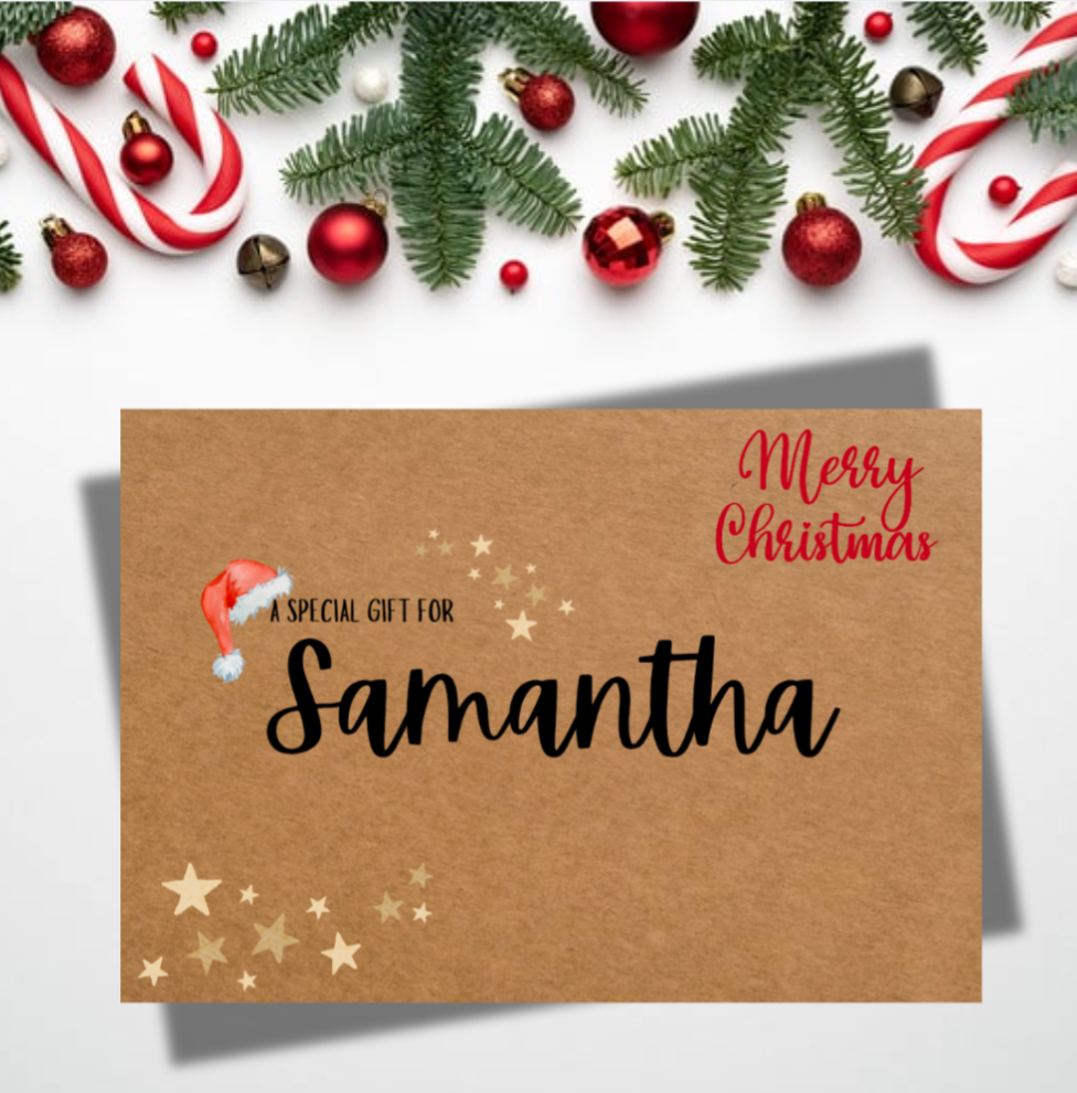 Personalised Christmas Cash Envelope – Festive Gift Envelope
