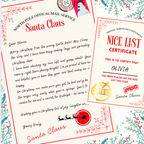 Personalised Letter from Santa & Nice List Certificate with Envelope