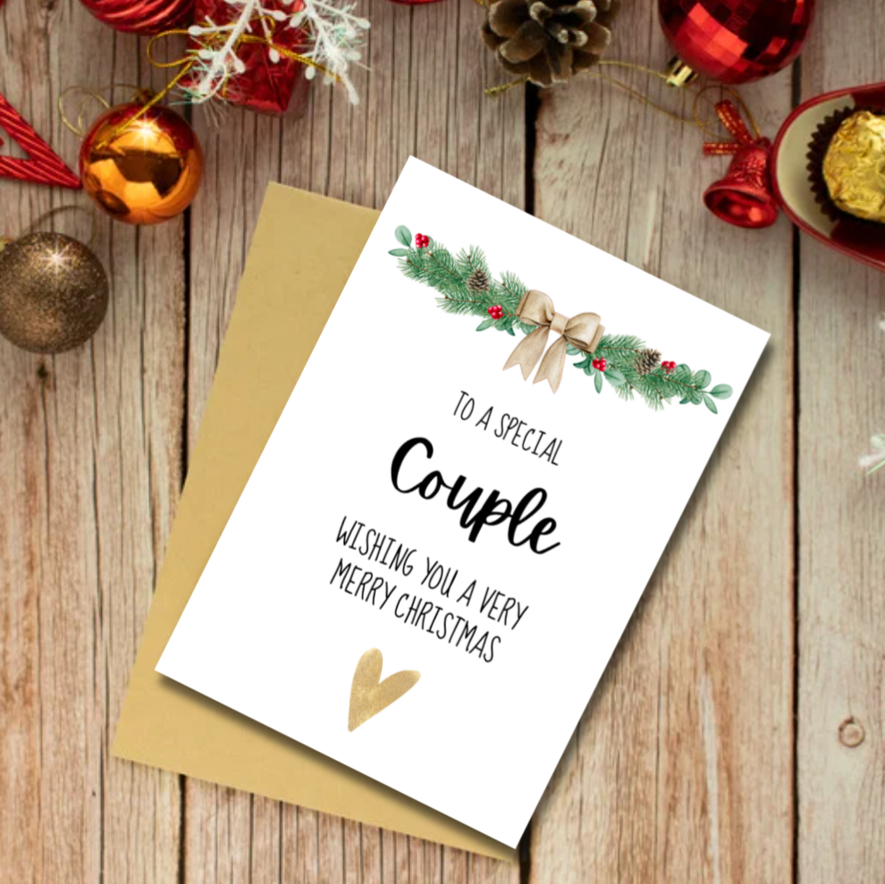 To a Special Couple Christmas Card – Elegant Festive Design