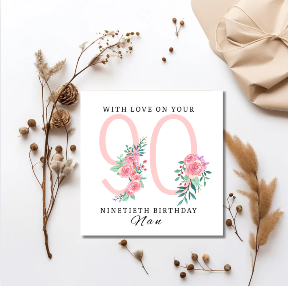 Personalised Floral Birthday Card | Any Age