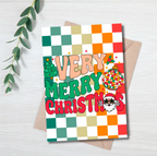 Very Merry Christmas Card – Retro Disco Festive Greeting
Card