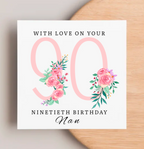 Personalised Floral Birthday Card | Any Age