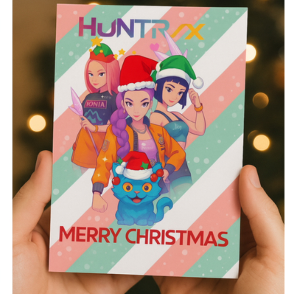K-Pop Demon Hunters Huntrix Christmas Card A5