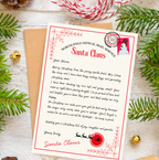 Personalised Letter from Santa & Nice List Certificate with Envelope