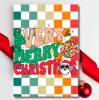 Very Merry Christmas Card – Retro Disco Festive Greeting
Card