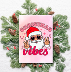 Christmas Vibes Card – Cool Santa Retro Festive Design