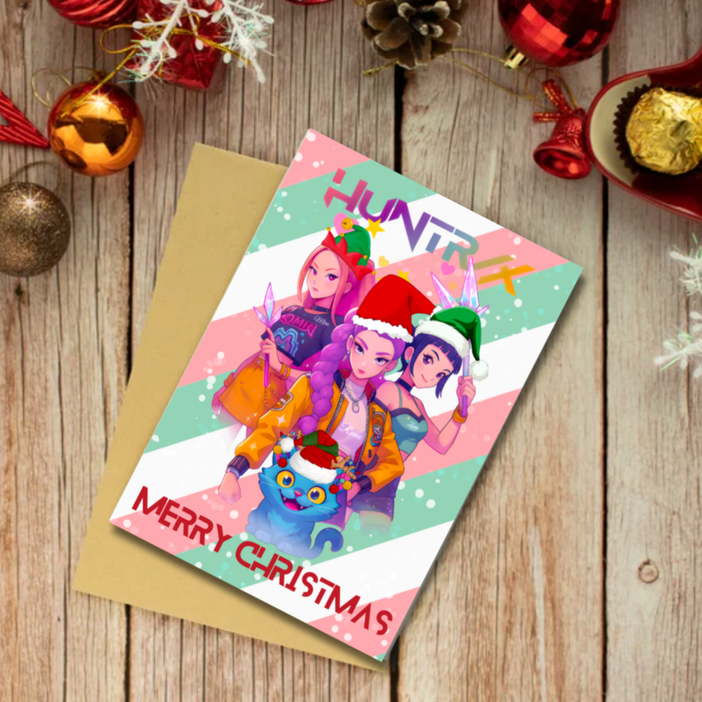 K-Pop Demon Hunters Huntrix Christmas Card A5