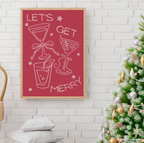 Let’s Get Merry Christmas Print