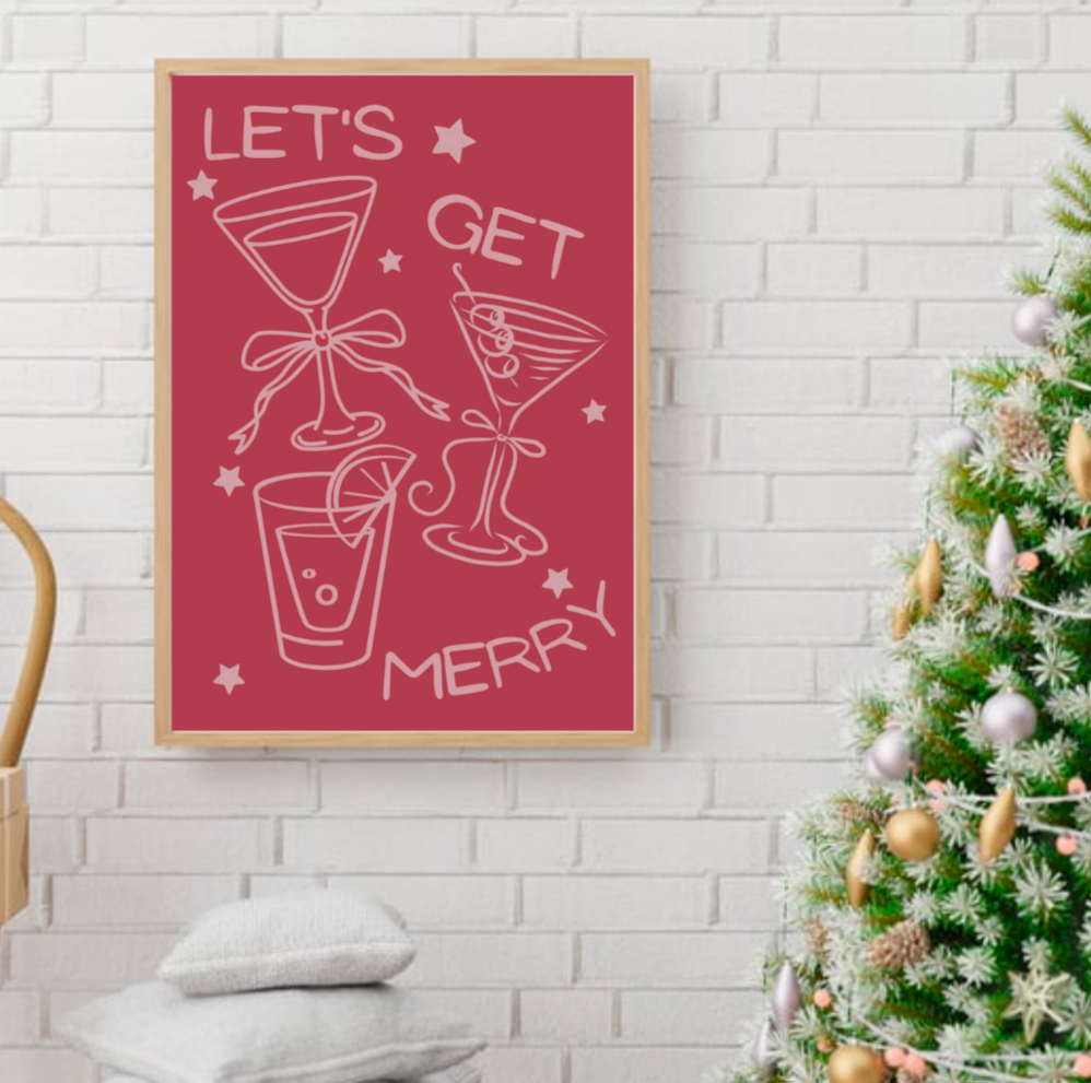 Let’s Get Merry Christmas Print