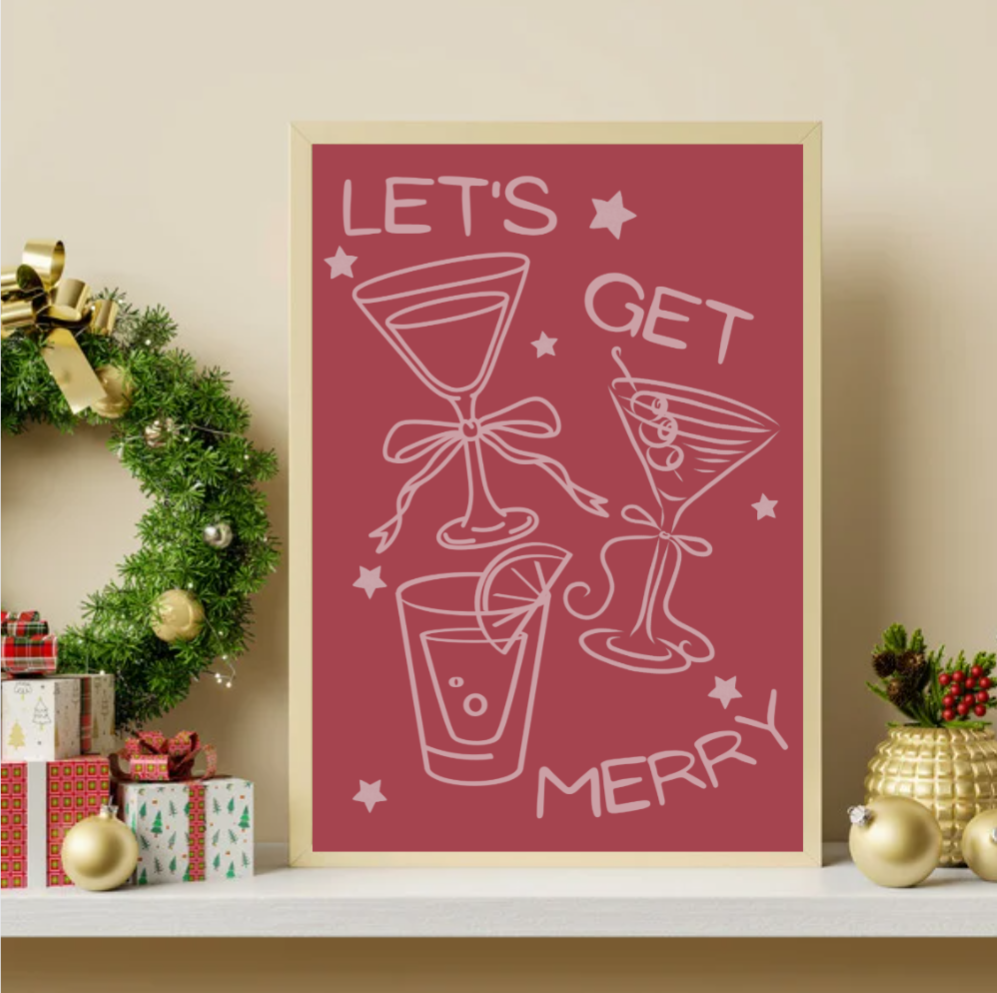 Let’s Get Merry Christmas Print